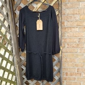 Listicle Black Mohair Sweater Dress